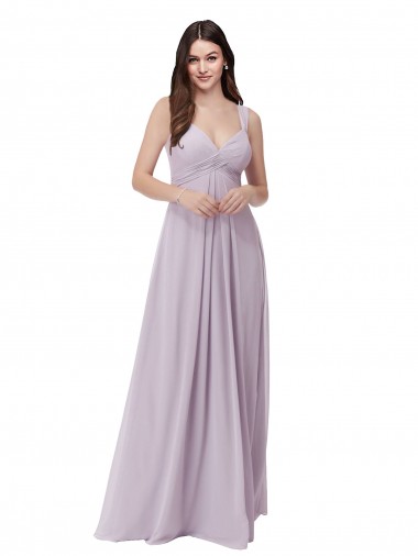 Buy Draped Chiffon Bridesmaid Dress with Sash UK