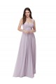 Buy Draped Chiffon Bridesmaid Dress with Sash UK