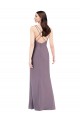 Buy Simple Floor-Length Chiffon Formal Bridesmaid Dress with Criss-Cross Back UK