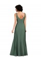 Buy V-Neckline Wrapped Chiffon Bridesmaid Dress with Skirt Slit UK
