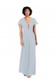 Buy Deep V-Neckline Chiffon Bridesmaid Dress with Flutter Sleeves UK