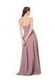 Buy Strapless Chiffon Bridesmaid Dress with Notched Neckline UK