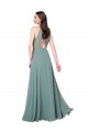 Buy Floor Length Long Chiffon Bridesmaid Dress with Double Bow Feature UK