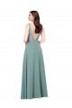 Buy Long Chiffon Formal Bridesmaid Dress with Open Back UK