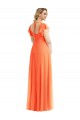 Buy Flutter Sleeves Scoop Open Back Chiffon Maxi Bridesmaid Dress UK