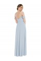 Buy Off the Shoulder Basque Neck Maxi Bridesmaid Dress with Flounce Sleeves UK