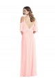 Buy Cold Shoulder Draped Wrap Maxi Bridesmaid Dress UK