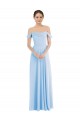 Buy Off the Shoulder Draped Neckline Maxi Formal Bridesmaid Dress UK