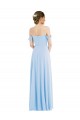 Buy Off the Shoulder Draped Neckline Maxi Formal Bridesmaid Dress UK