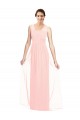 Buy V-Neck Full Length Chiffon Bridesmaid Dress UK