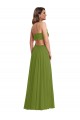 Buy Ruffled Chiffon Cutout Maxi Bridesmaid Dress UK