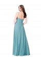 Buy Draped Empire V-Neck Chiffon Bridesmaid Dress UK