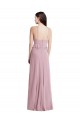 Buy Bias Ruffle Empire Waist Halter Maxi Bridesmaid Dress UK