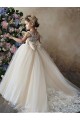 Buy Champagne Ball Gown Sweetheart Chapel Train Sleeveless Flower Girl Dress UK