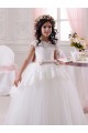Buy Ivory Ball Gown Sweetheart Floor Length Sleeveless Flower Girl Dress UK