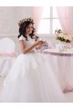 Buy Ivory Ball Gown Sweetheart Floor Length Sleeveless Flower Girl Dress UK