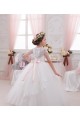Buy Ivory Ball Gown Sweetheart Sleeveless Long Flower Girl Dress UK