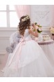 Buy Ivory Ball Gown Sweetheart V-Back Sleeveless Flower Girl Dress UK