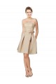 Buy Short Classic Beaded Lace and Satin Bridesmaid Dress with Matching Satin Tie Sash UK