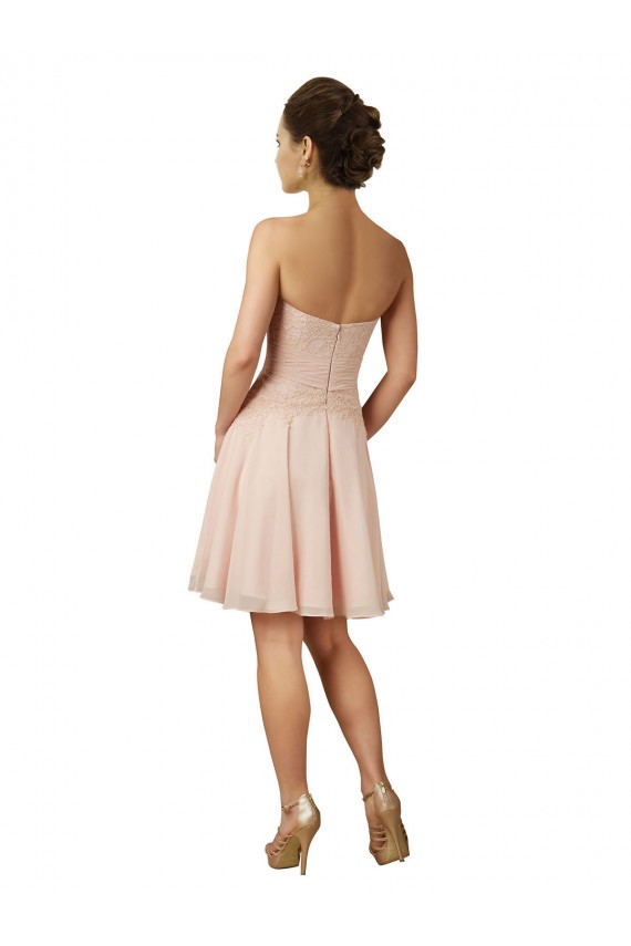 Buy Lace and Chiffon Bridesmaid Dress / Cocktail Dress with Unique Neckline UK