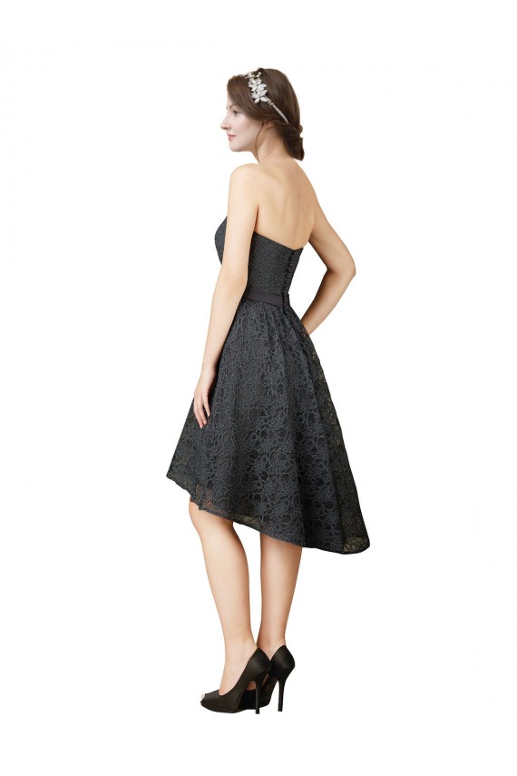 Buy Lace Cocktail Bridesmaid Dress with Hi-Low Hemline UK
