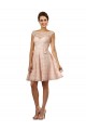 Buy Short Knee Length Lace Bridesmaid Dress with Matching Chiffon Tie Sash UK