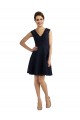 Buy Short V-Neck Lace Cocktail Bridesmaid Dress with Illusion Back UK
