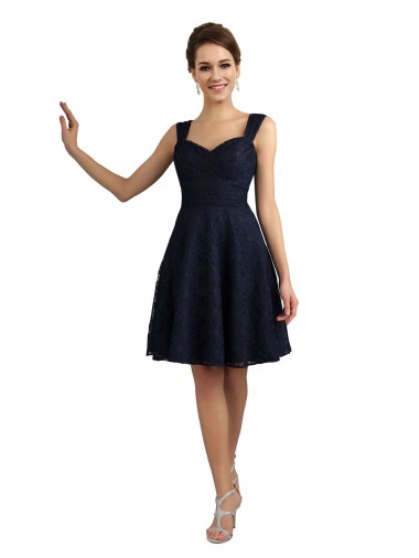 Buy Lace Bridesmaid Dress / Cocktail Dress with Sweetheart Neckline and Button Back Detail UK