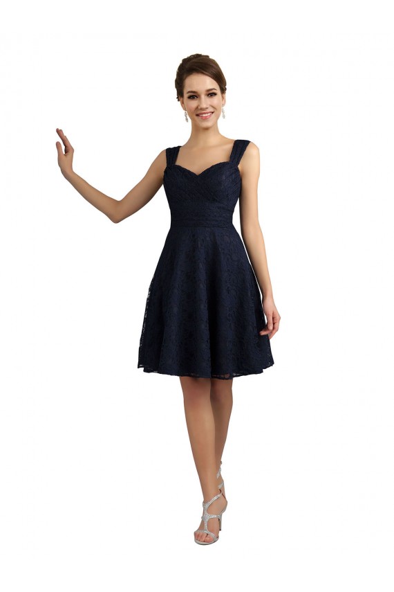 Buy Lace Bridesmaid Dress / Cocktail Dress with Sweetheart Neckline and Button Back Detail UK