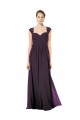 Buy Long Chiffon Sweetheart Bridesmaid with Lace Straps and Keyhole Back UK