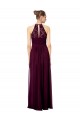 Buy Lace Halter Bodice Long Chiffon Bridesmaid Dress UK
