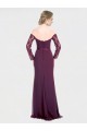 Buy Full Length Long Bridesmaid Dress with Lace Off The Shoulder Bodice UK