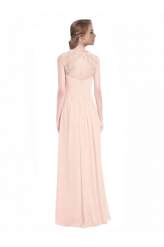 Buy Sweetheart Chiffon Bridesmaid Dress with Lace Straps and Keyhole Back UK