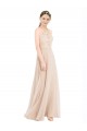 Buy High Halter Neck Illusion Lace Bridesmaid Dress / Prom Dress with Chiffon Skirt and Keyhole Back UK