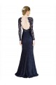 Buy Illusion Long Sleeves Lace Bridesmaid Dress / Prom Dress with Sheer Keyhole Back UK