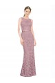 Buy Sleeveless Crop Top High Neck Mermaid Lace Bridesmaid Dress / Prom Dress UK