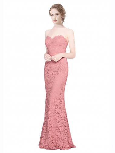 Buy Fitted Sweetheart Mermaid Lace Bridesmaid Dress / Prom Dress UK