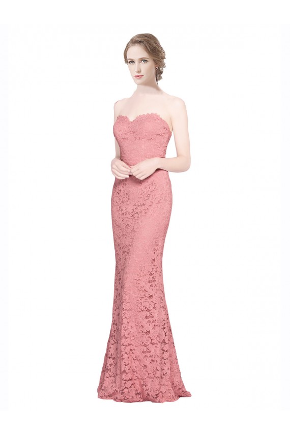 Buy Fitted Sweetheart Mermaid Lace Bridesmaid Dress / Prom Dress UK