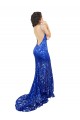 Buy High Neck Long Open Back Lace Bridesmaid Dress / Prom Dress with Train UK
