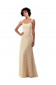 Buy Lace A-Line Long Bridesmaids Dress with Satin Waistband UK