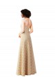 Buy Lace A-Line Long Bridesmaids Dress with Satin Waistband UK