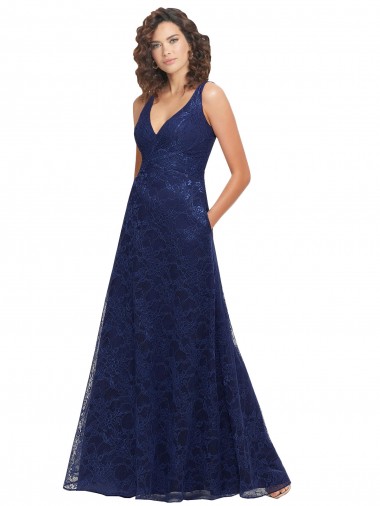 Buy Chantilly Lace V-Neck Bridesmaid Dress UK