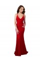 Buy Low Back V-Neckline Floor Length Formal Lace Bridesmaid Dress / Prom Dress UK