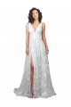 Buy Plunging V-Neckline Wedding Dress with Slit UK
