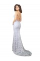 Buy Mermaid Fitted High Neck Low Back Fishtail Wedding Dress UK