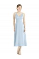 Buy Short Tea Length V-Neck Satin Bridesmaid Dress UK