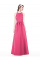 Buy Jewel Neck Keyhole Back Sleek Long Satin Bridesmaid Dress UK