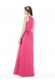 Buy Jewel Neck Keyhole Back Sleek Long Satin Bridesmaid Dress UK