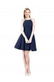 Buy Halter Neck Short Knee Length Satin Cocktail Bridesmaid Dress UK