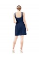 Buy V-Neck A-Line Satin Cocktail Bridesmaid Dress with Pockets UK